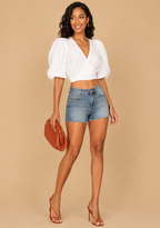 Kylie Puff Sleeve Linen Top