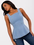 Backless Denim Top