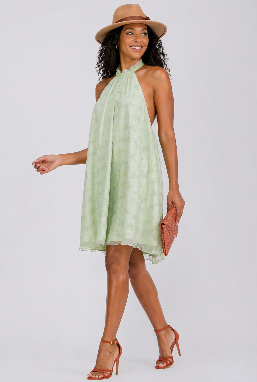 Whitney Babydoll Halter Dress