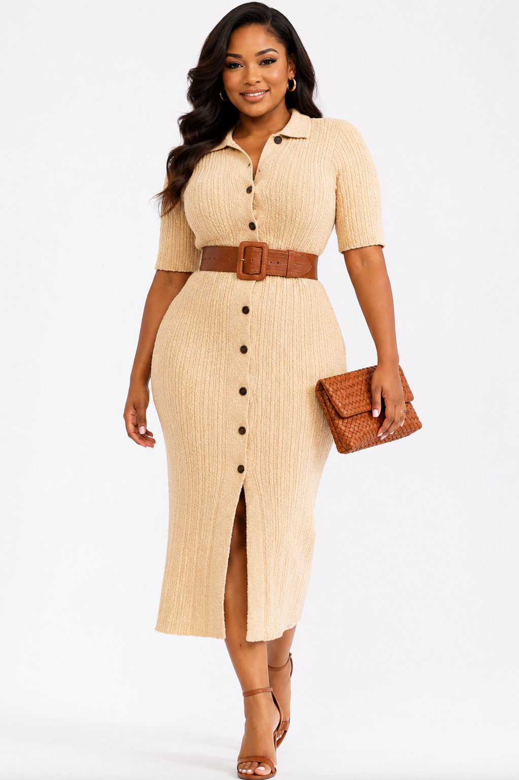 Safari Knitted Maxi Dress