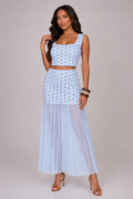 Mara Polka Dot Knitted Maxi Skirt Set