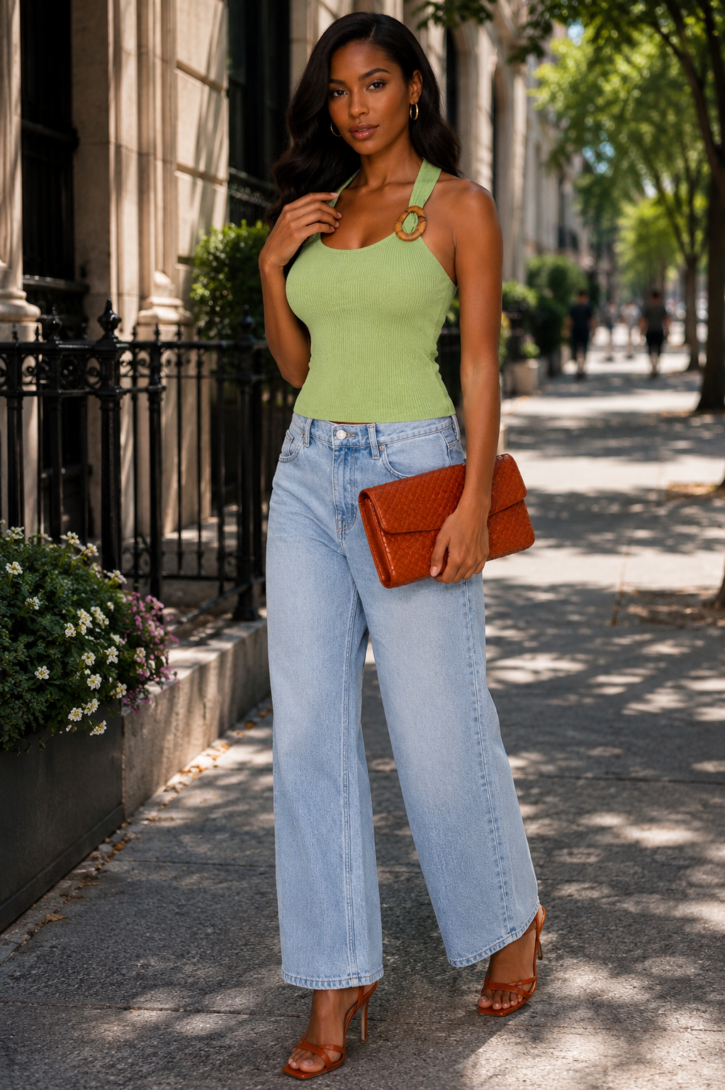 Sade Sage Knitted Top