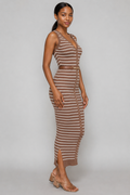 Knitted Stripe Maxi Dress