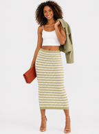 Kia Olive Knitted Skirt