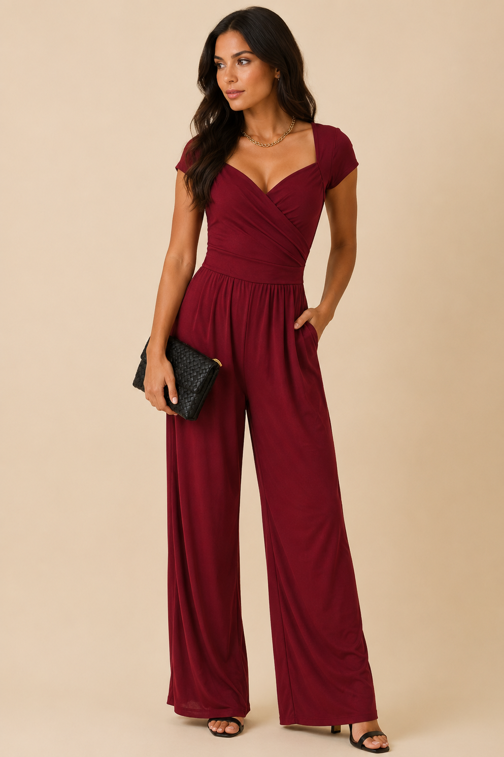 Diana Wine Jumpsuit