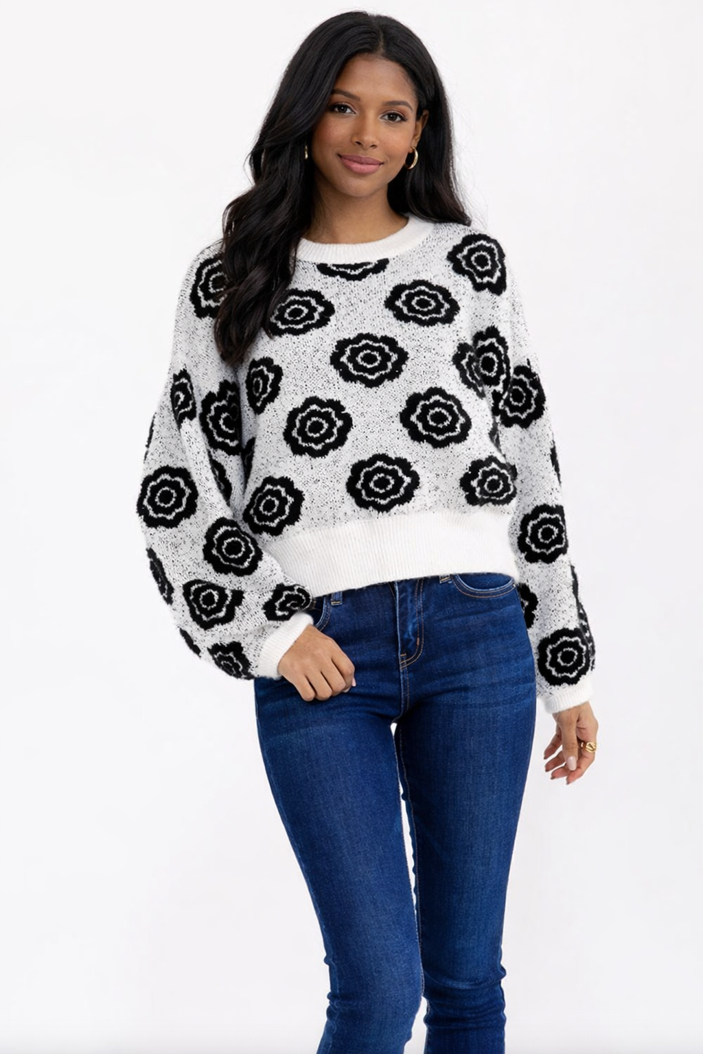 Floral Knitted Sweater