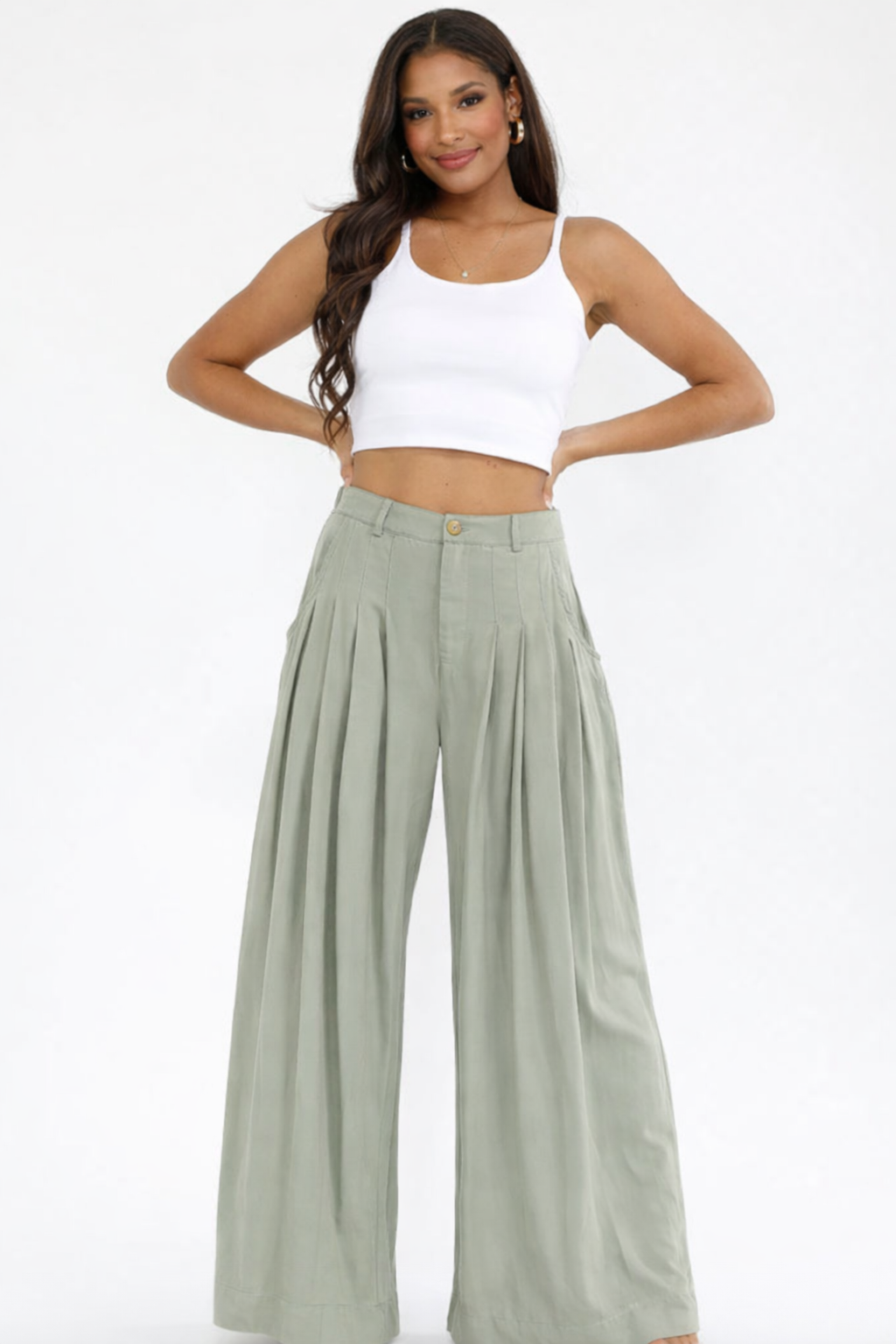Gia Sage Palazzo Pants