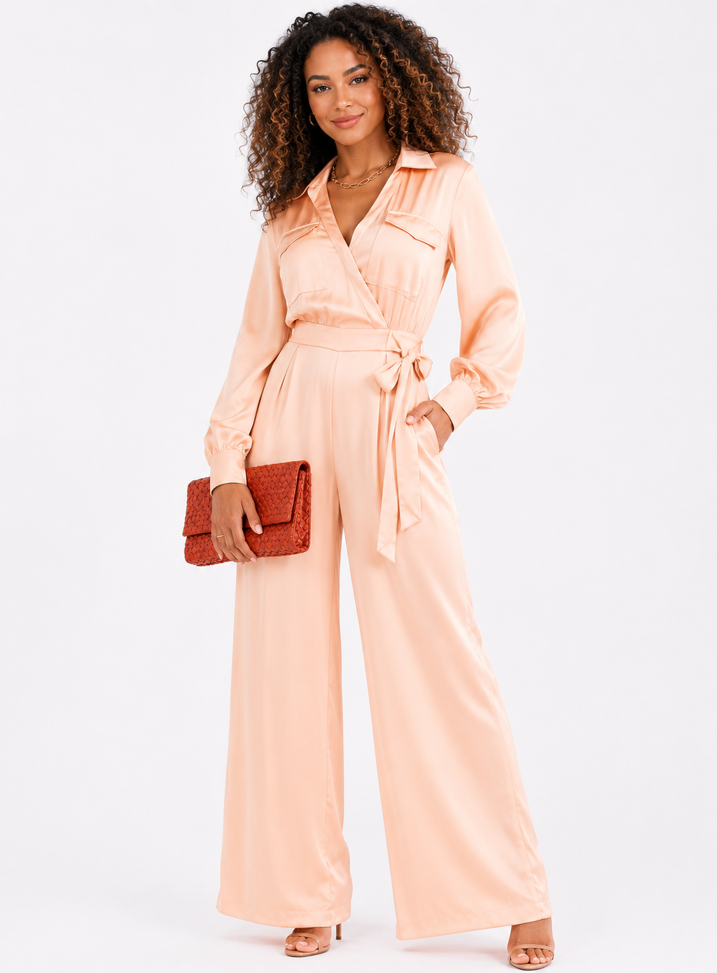 Abigail Peach Jumpsuit