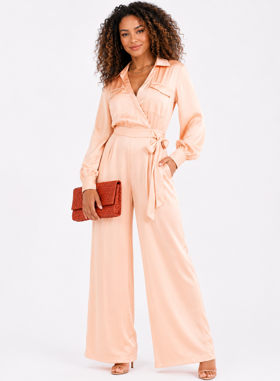 Abigail Peach Jumpsuit