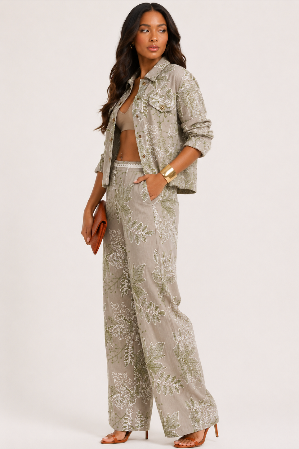 Gianna Embroidered Pant Set