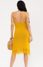 Yellow Fringe Gina Dress