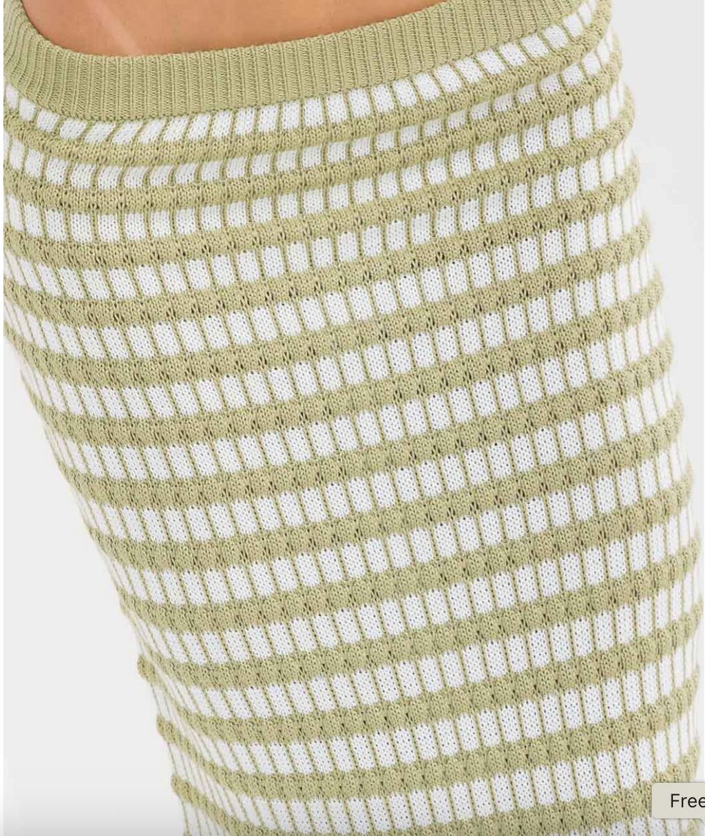 Kia Olive Knitted Skirt
