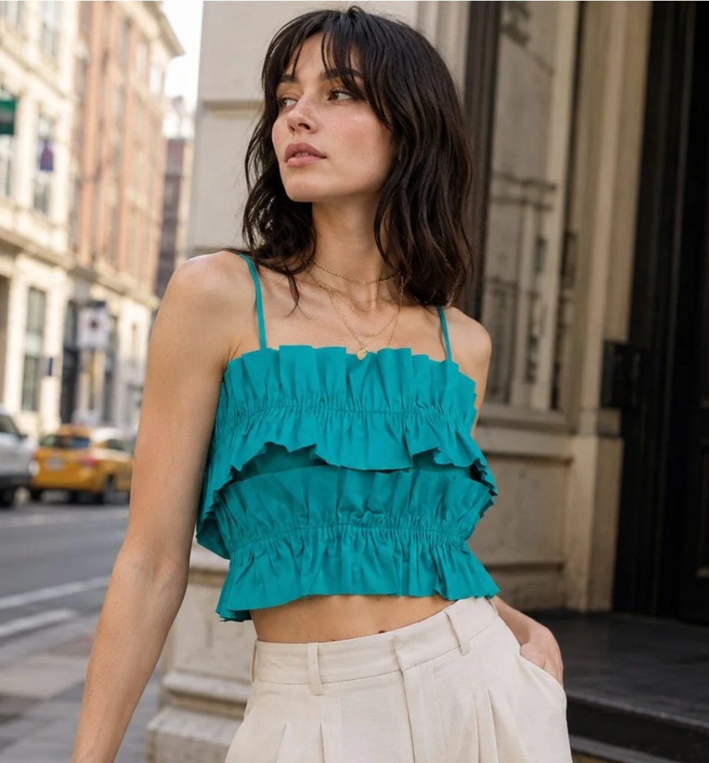 Aria Tiered Ruffled Top