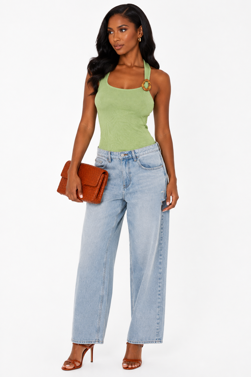 Sade Sage Knitted Top