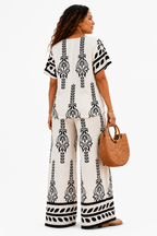 White Tricia Linen Pants Set
