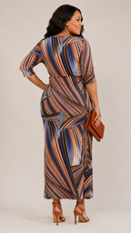 Reina Abstract Wrap Dress