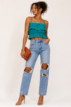 Aria Tiered Ruffled Top