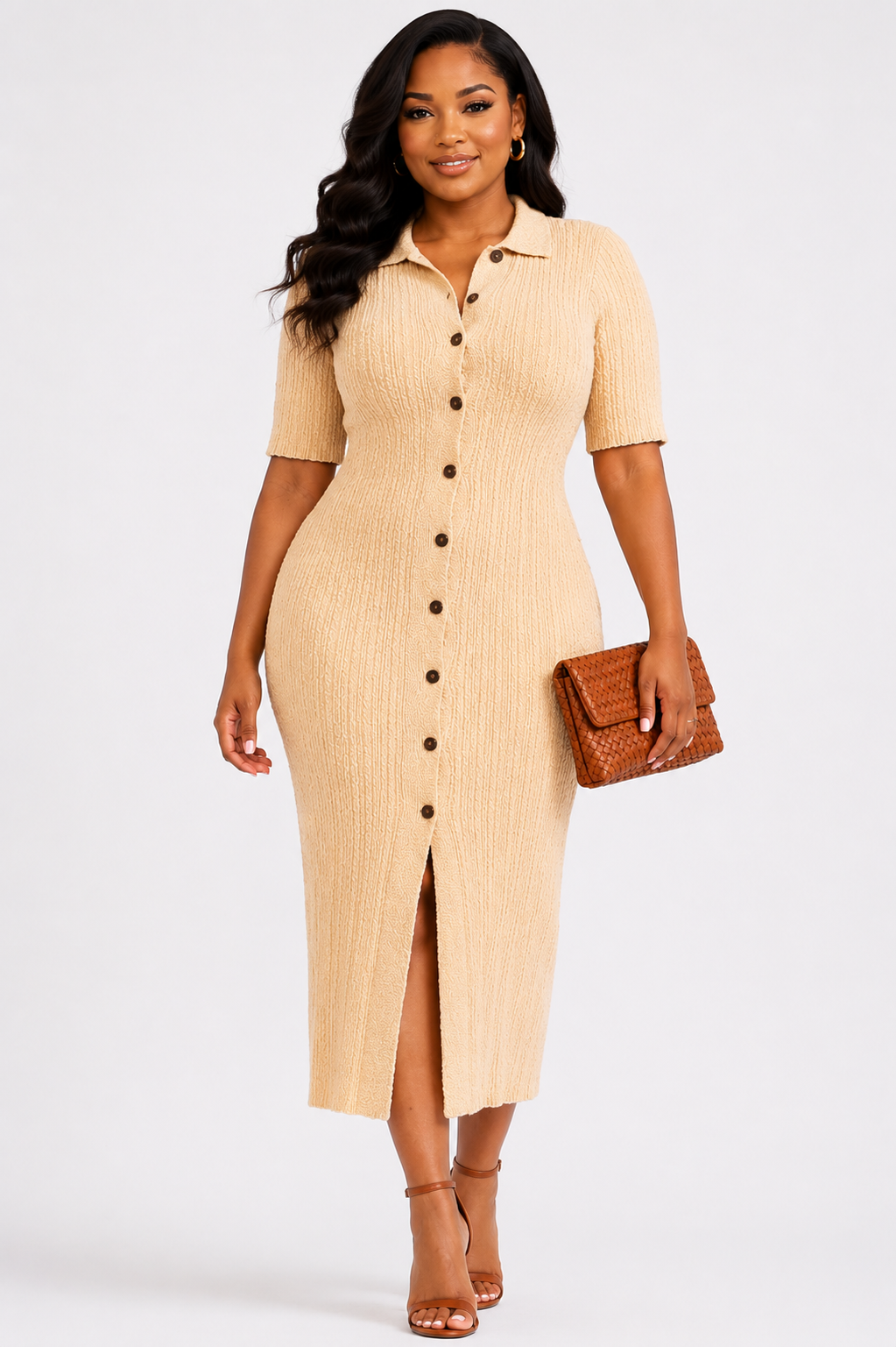 Safari Knitted Maxi Dress