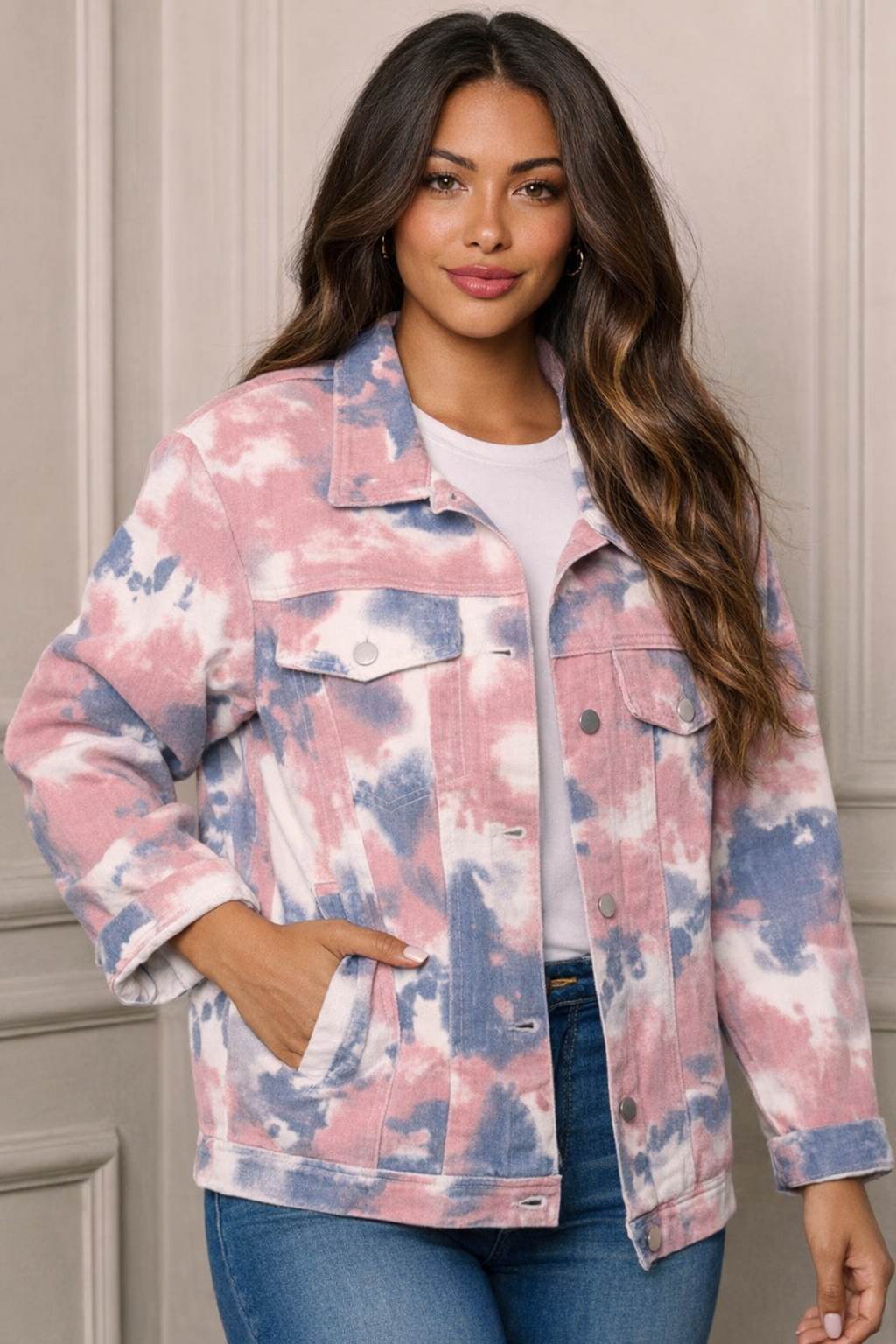Tie Dye Denim Jacket