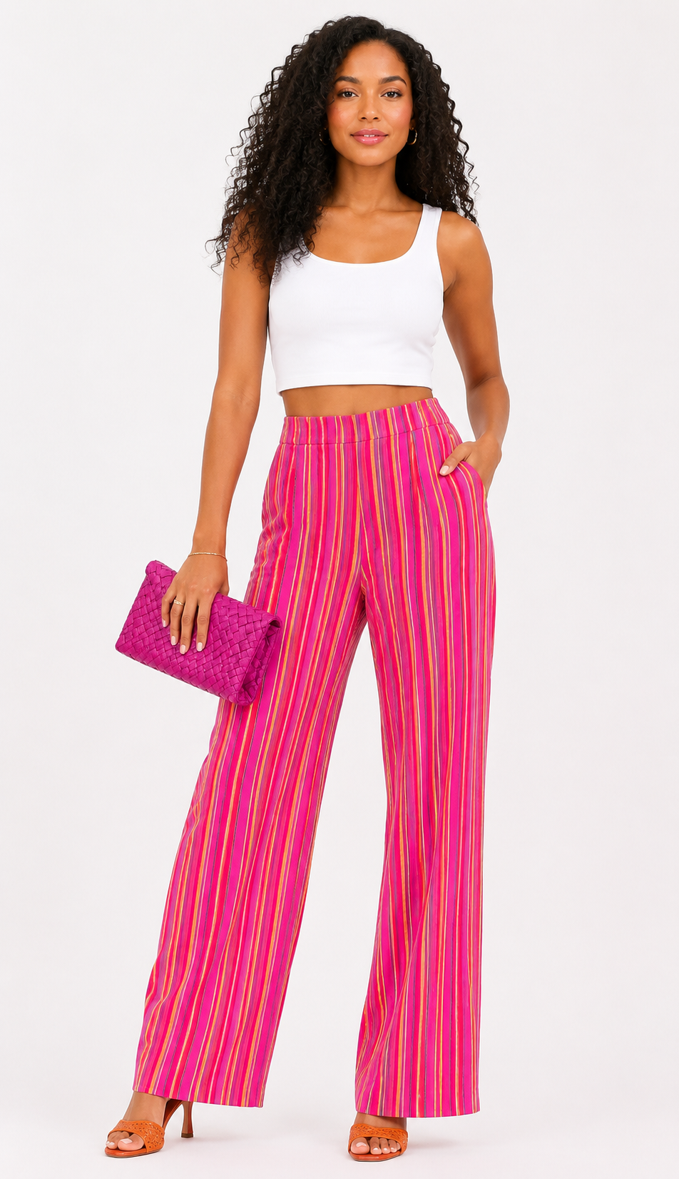 Alana Striped Linen Pants