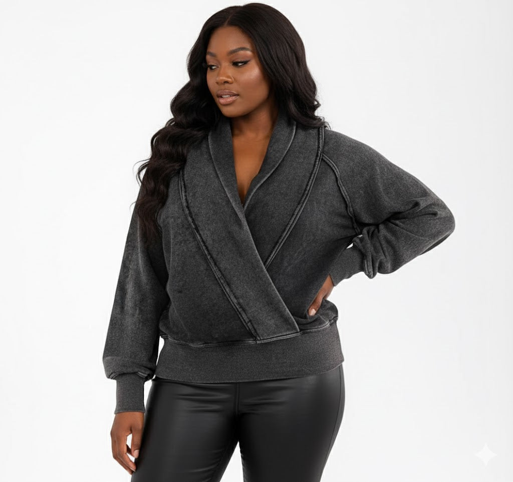 Vintage Wrap Sweater