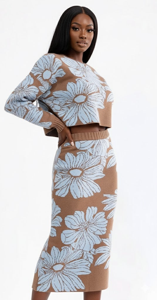 Floral Sweater Set