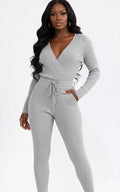 Grey Knitted Jumpsuit