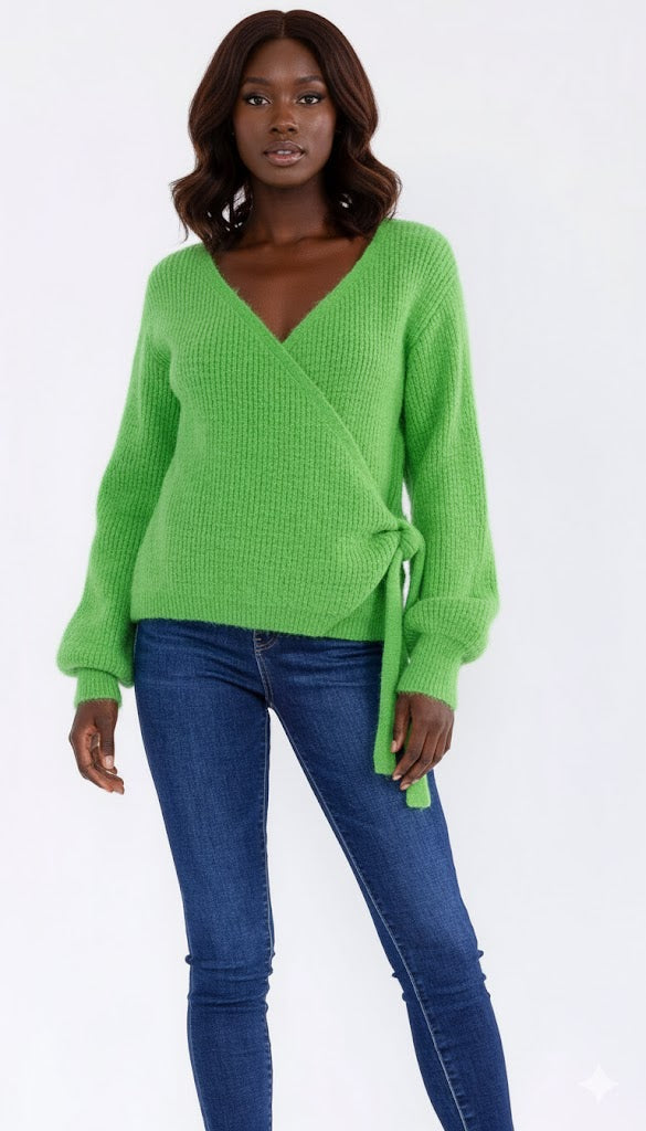 Alice Green Wrap Sweater