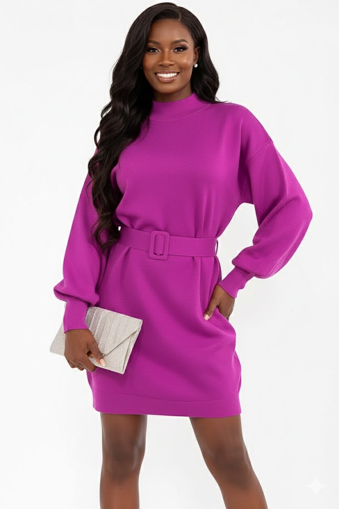 Fuschia Sweater Dress
